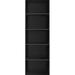tectake Boekenrek Lexi 5 vakken 60x30x190cm, Zwart