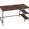 Bureaus-tectake Bureau Donegal 140x60x76,5cm, Industrieel Hout Donker, Rustiek