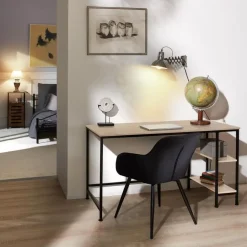 Bureaus-tectake Bureau Donegal 140x60x76,5cm, Industrieel Licht Hout, Eiken Sonoma