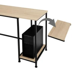 Bureaus-tectake Bureau Donegal 140x60x76,5cm, Industrieel Licht Hout, Eiken Sonoma