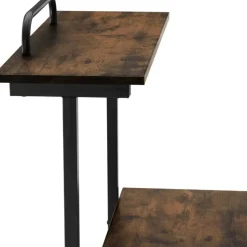Bureaus-tectake Bureau Fife 80x65,5x130,5cm, Industrieel Hout Donker, Rustiek