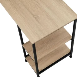 Bureaus-tectake Bureau Hamilton 138x138x75,5cm, Industrieel Licht Hout, Eiken Sonoma