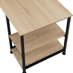 Bureaus-tectake Bureau Hamilton 138x138x75,5cm, Industrieel Licht Hout, Eiken Sonoma