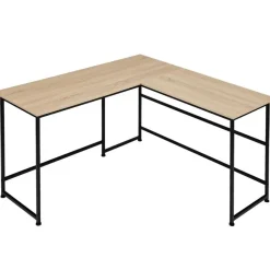 Bureaus-tectake Bureau Melrose 140x130x76,5cm, Industrieel Licht Hout, Eiken Sonoma