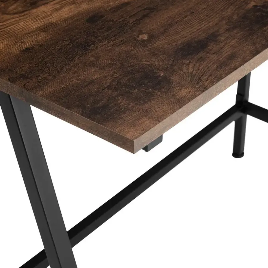 Bureaus-tectake Bureau Newton 100x50x77cm, Industrieel Hout Donker, Rustiek