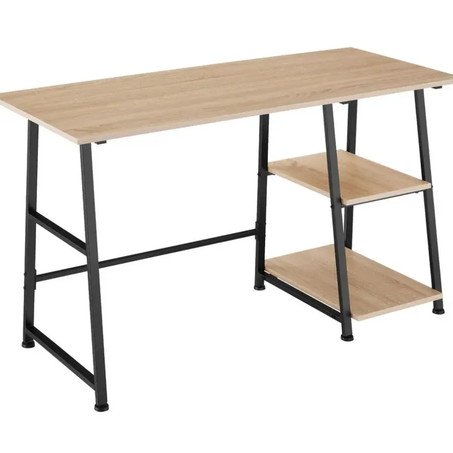 Bureaus-tectake Bureau Paisley 120x50x73,5cm, Industrieel Licht Hout, Eiken Sonoma
