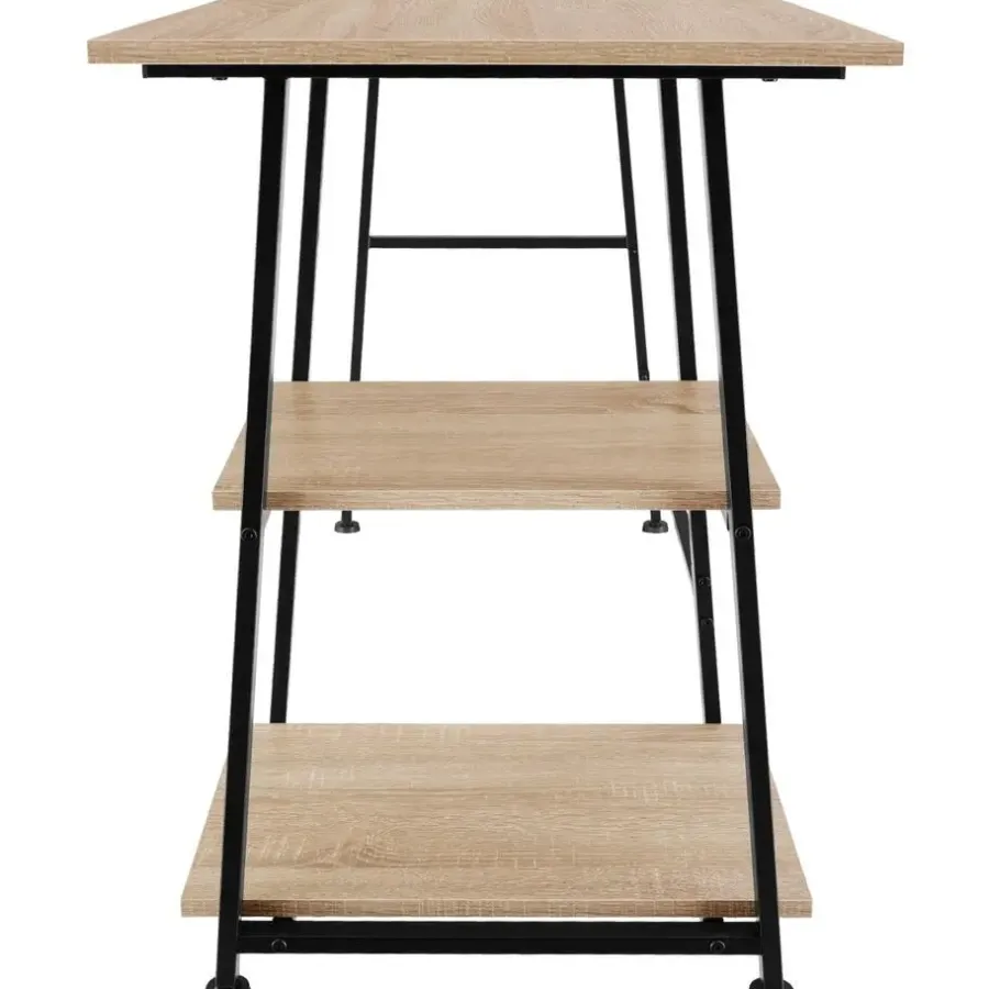 Bureaus-tectake Bureau Paisley 120x50x73,5cm, Industrieel Licht Hout, Eiken Sonoma