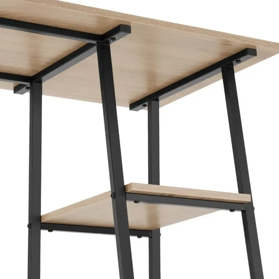 Bureaus-tectake Bureau Paisley 120x50x73,5cm, Industrieel Licht Hout, Eiken Sonoma