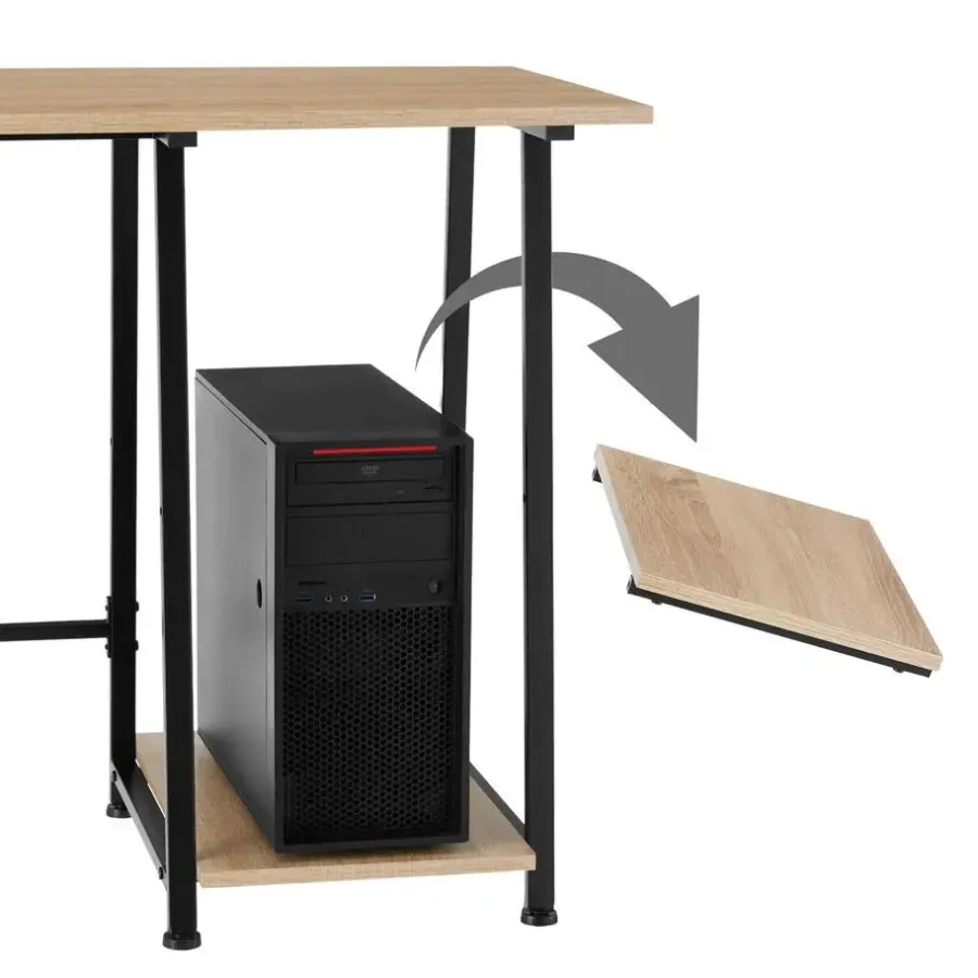 Bureaus-tectake Bureau Paisley 120x50x73,5cm, Industrieel Licht Hout, Eiken Sonoma