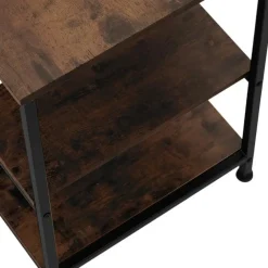 tectake Bureau Stoke 137x55x75cm, Industrieel Hout Donker, Rustiek