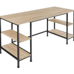 Bureaus-tectake Bureau Stoke 137x55x75cm, Industrieel Licht Hout, Eiken Sonoma