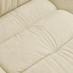 tectake Bureaustoel Jillien met voetsteun en veloursbekleding, Beige