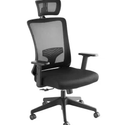 Bureaustoelen|Bureaustoelen-tectake Bureaustoel Phoibe ergonomisch met verstelbare hoofdsteun, Zwart