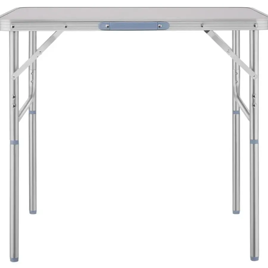 tectake Campingtafel opvouwbaar van aluminium 75x55x68cm, Grijs