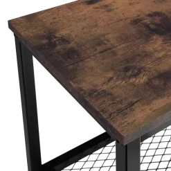 Sidetables-tectake Consoletafel Bristol 100x30x81cm, Industrieel Hout Donker, Rustiek