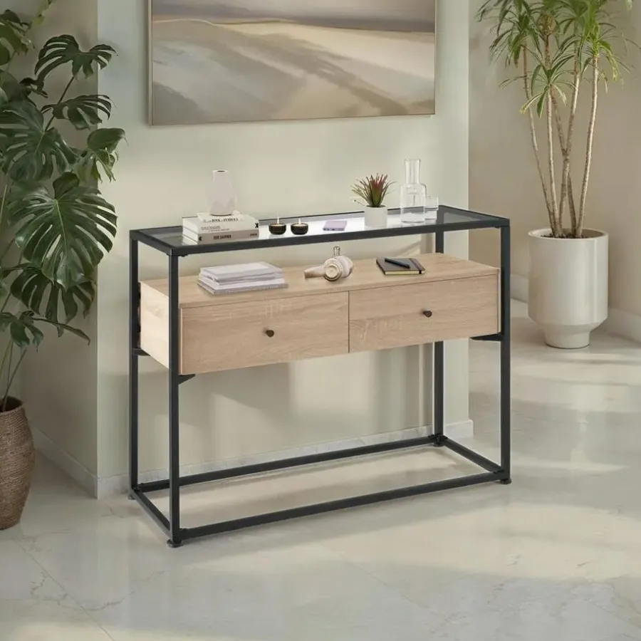 tectake Consoletafel Reading 101,5x41,5x80,5cm