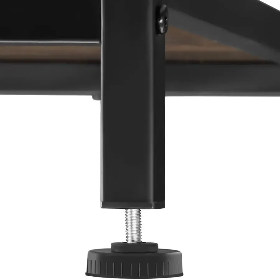 tectake Consoletafel Tacoma 100x35x80,5cm, Industrieel Hout Donker, Rustiek