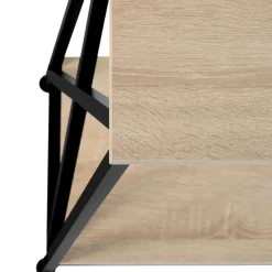 Sidetables-tectake Consoletafel Tacoma 100x35x80,5cm, Industrieel Licht Hout, Eiken Sonoma
