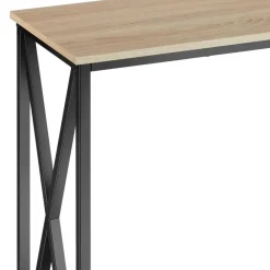 Sidetables-tectake Consoletafel Tacoma 100x35x80,5cm, Industrieel Licht Hout, Eiken Sonoma
