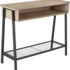 Sidetables-tectake Consoletafel Tralee 100x35x80,5cm, Industrieel Licht Hout, Eiken Sonoma