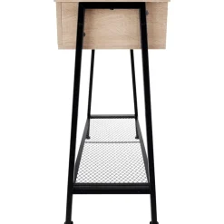 Sidetables-tectake Consoletafel Tralee 100x35x80,5cm, Industrieel Licht Hout, Eiken Sonoma