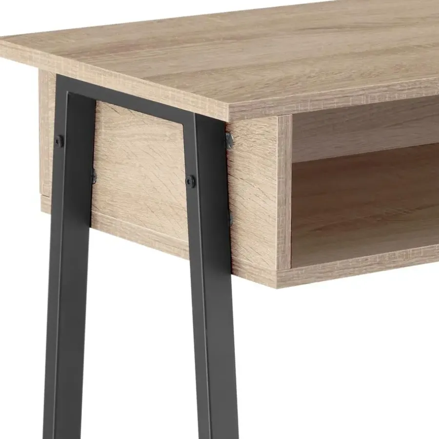 Sidetables-tectake Consoletafel Tralee 100x35x80,5cm, Industrieel Licht Hout, Eiken Sonoma