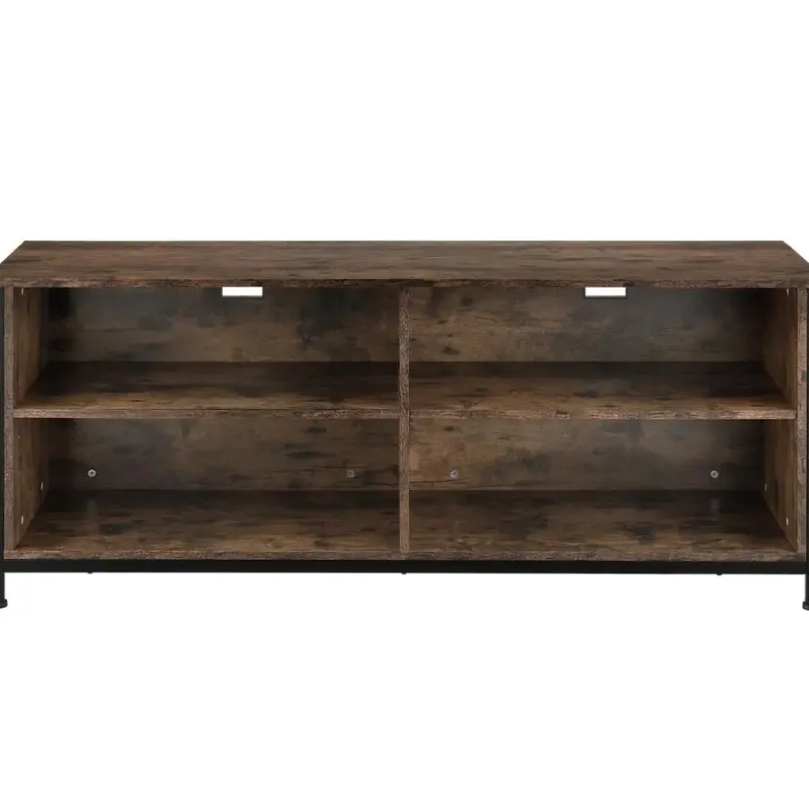 tectake Dressoir Navan 147x41x60,5cm, Industrieel Hout Donker, Rustiek