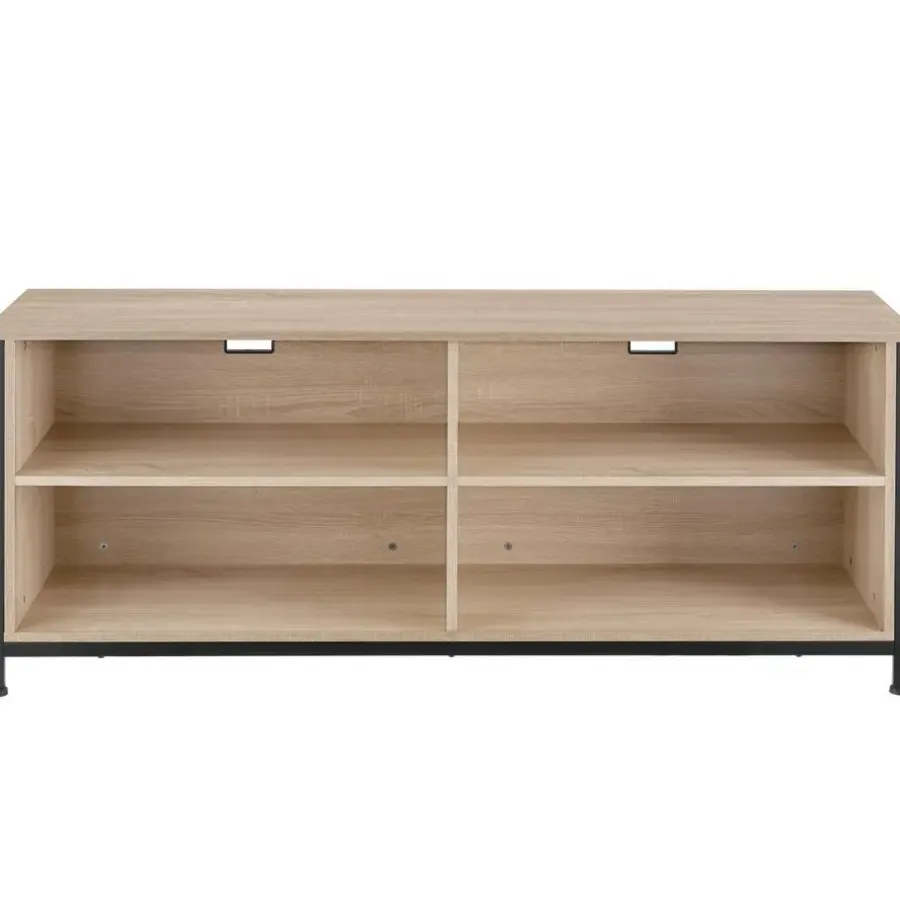 tectake Dressoir Navan 147x41x60,5cm, Industrieel Licht Hout, Eiken Sonoma