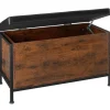 Hockers En Voetenbanken-tectake Gestoffeerde zitkist Calico 81,5x41,5x50,5cm