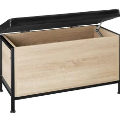 Hockers En Voetenbanken-tectake Gestoffeerde zitkist Calico 81,5x41,5x50,5cm