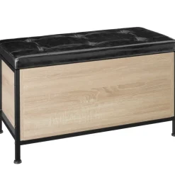 Hockers En Voetenbanken-tectake Gestoffeerde zitkist Calico 81,5x41,5x50,5cm