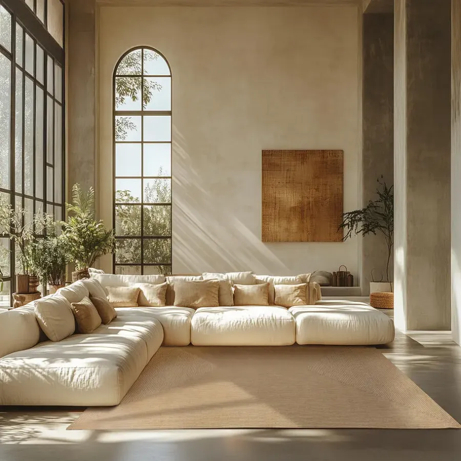 Jute Vloerkleden-tectake ® Gevlochten vloerkleed Vibe van jute, boho-stijl 200 x 290 cm