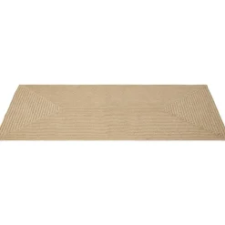 Jute Vloerkleden-tectake ® Gevlochten vloerkleed Vibe van jute, boho-stijl 80 x 150 cm