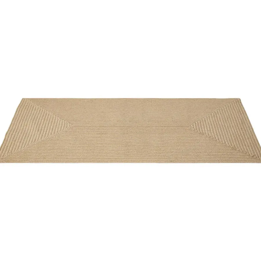 Jute Vloerkleden-tectake ® Gevlochten vloerkleed Vibe van jute, boho-stijl 80 x 150 cm