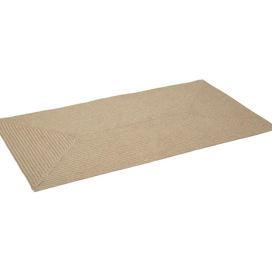 Jute Vloerkleden-tectake ® Gevlochten vloerkleed Vibe van jute, boho-stijl 80 x 150 cm