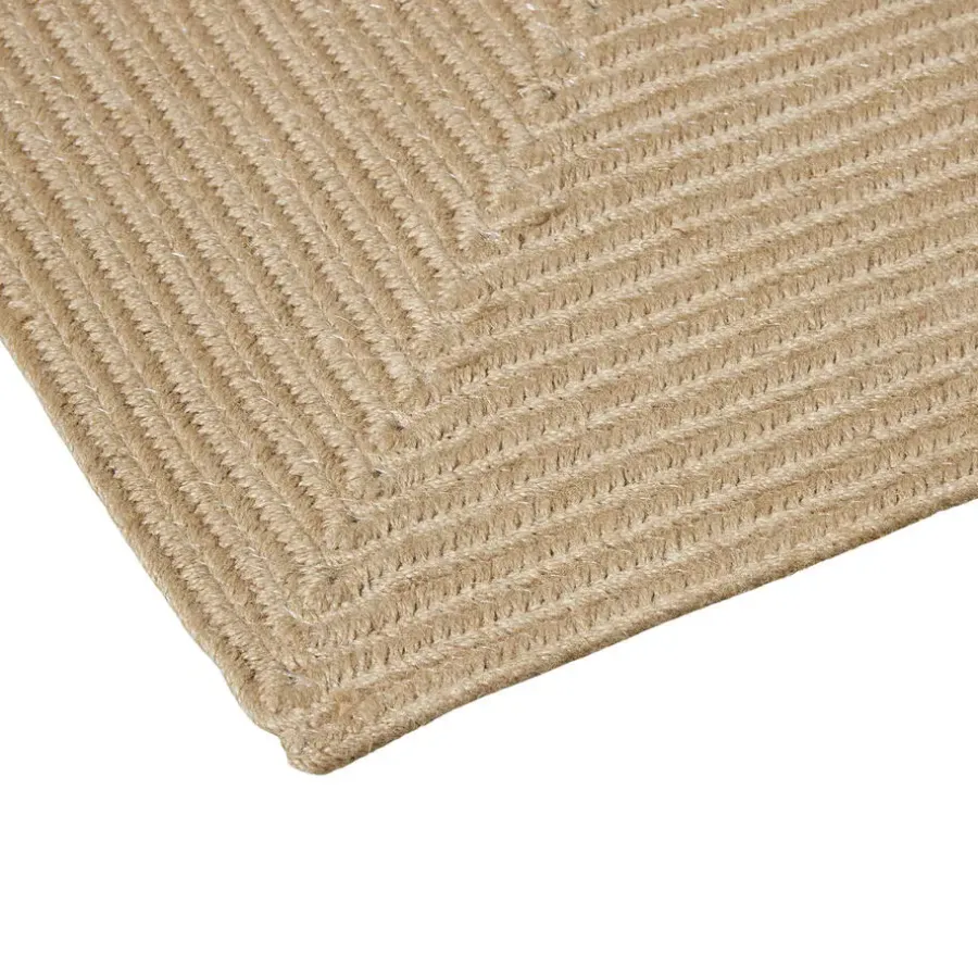 Jute Vloerkleden-tectake ® Gevlochten vloerkleed Vibe van jute, boho-stijl 80 x 150 cm