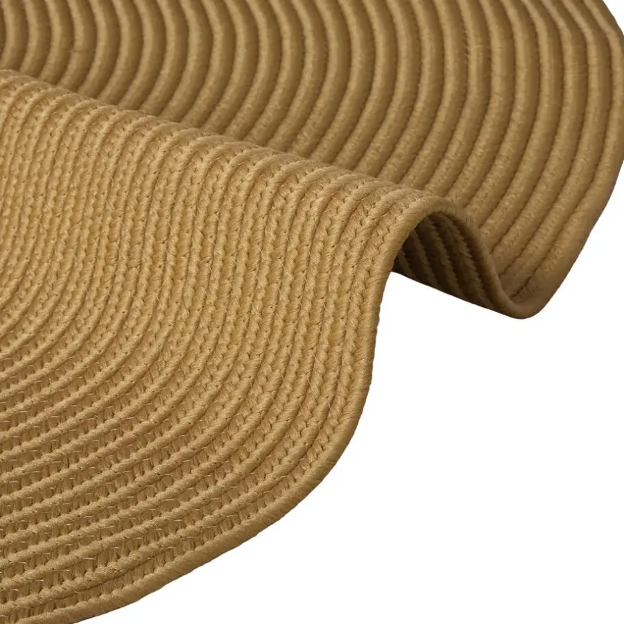 tectake ® Geweven vloerkleed Raya in jute-look Ø 160 cm - Bruin