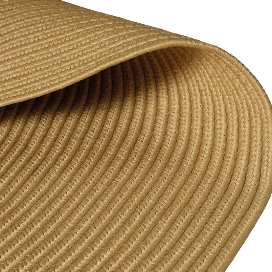 tectake ® Geweven vloerkleed Raya in jute-look Ø 160 cm - Bruin