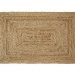 Jute Vloerkleden-tectake ® Handgeweven vloerkleed Glim van jute, boho-stijl 160 x 230 cm