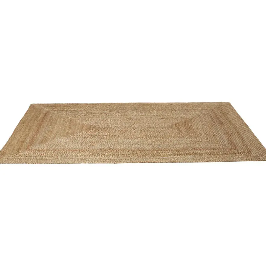 Jute Vloerkleden-tectake ® Handgeweven vloerkleed Glim van jute, boho-stijl 160 x 230 cm