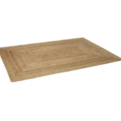 Jute Vloerkleden-tectake ® Handgeweven vloerkleed Glim van jute, boho-stijl 160 x 230 cm