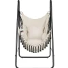 tectake Hangstoel Alison, boho-stijl, draagkracht 160kg, Beige
