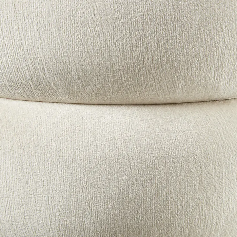 tectake Hocker Altu, gestoffeerd, opbergruimte, Fluweellook Crèmewit