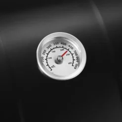 Barbecues En Accessoires-tectake Houtskool barbecue Smoker met thermometer, Zwart