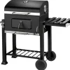 Barbecues En Accessoires-tectake Houtskoolbarbecue in hoogte verstelbaar, Zwart