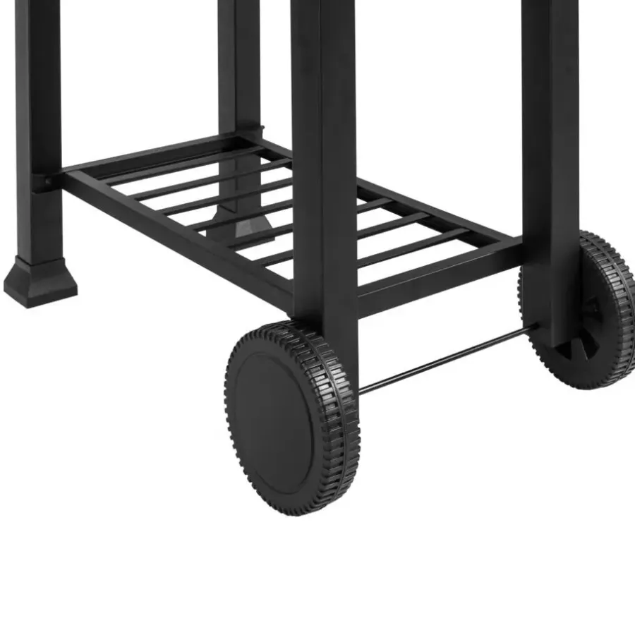 Barbecues En Accessoires-tectake Houtskoolbarbecue in hoogte verstelbaar, Zwart
