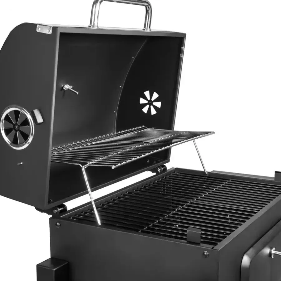 Barbecues En Accessoires-tectake Houtskoolbarbecue in hoogte verstelbaar, Zwart