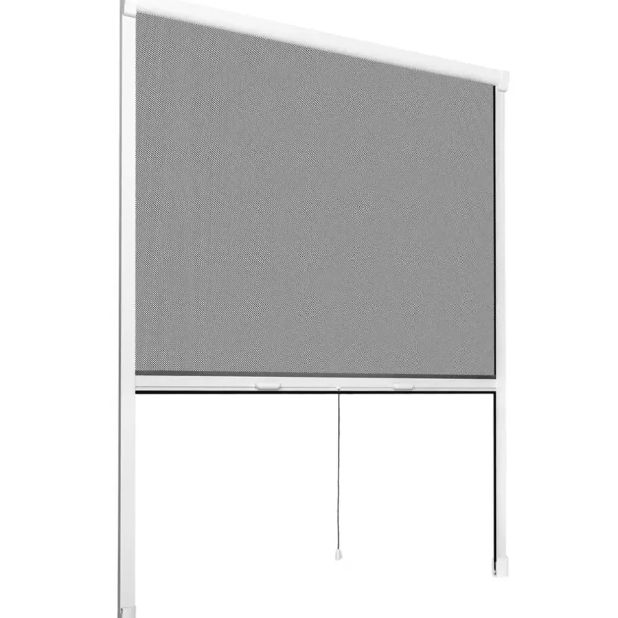 Raam En Deurhorren-tectake Insectenwerend rolgordijn - 110 x 160 cm - Wit