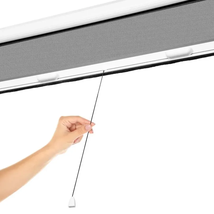Raam En Deurhorren-tectake Insectenwerend rolgordijn - 110 x 160 cm - Wit