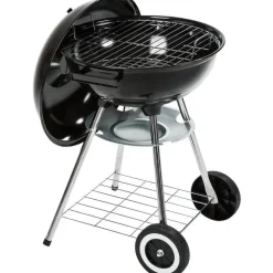 tectake Kogelbarbecue met wielen Ø 41,5cm , Zwart